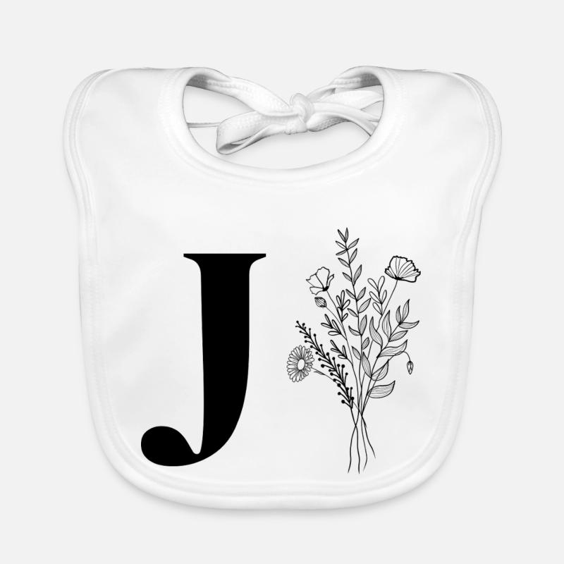 Minimalistische Blumen Baby Bio-Lätzchen