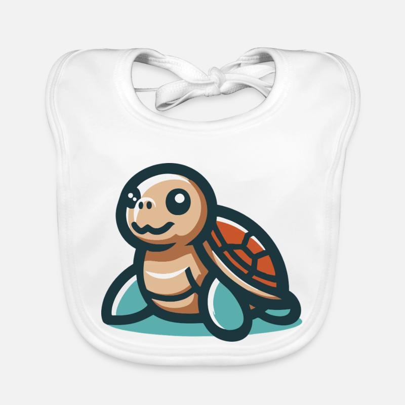 Smiling turtle Organic Baby Bibs