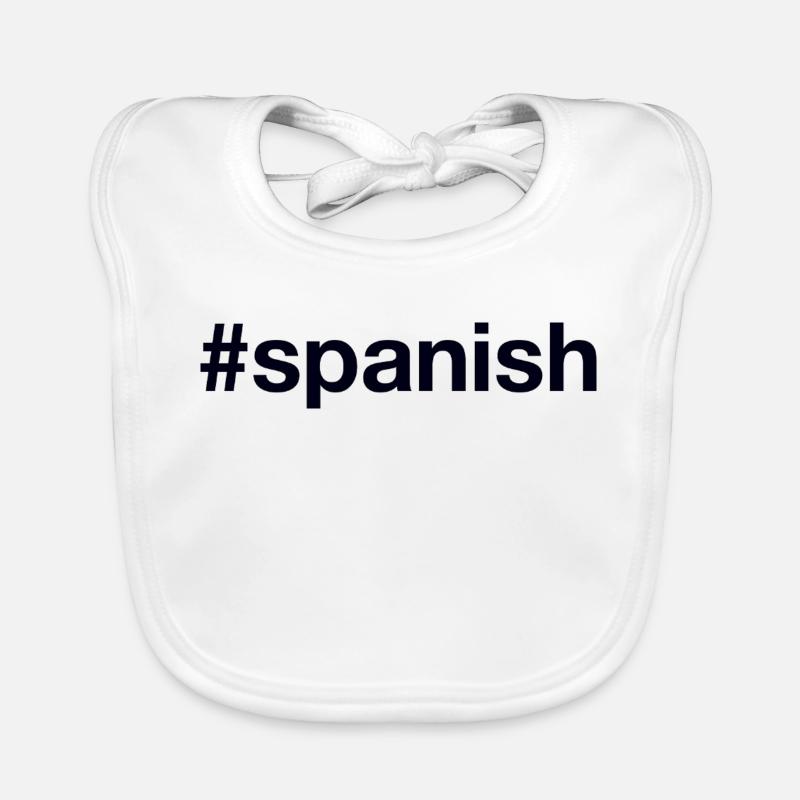 SPANISH Hashtag Spanisch Organic Baby Bibs
