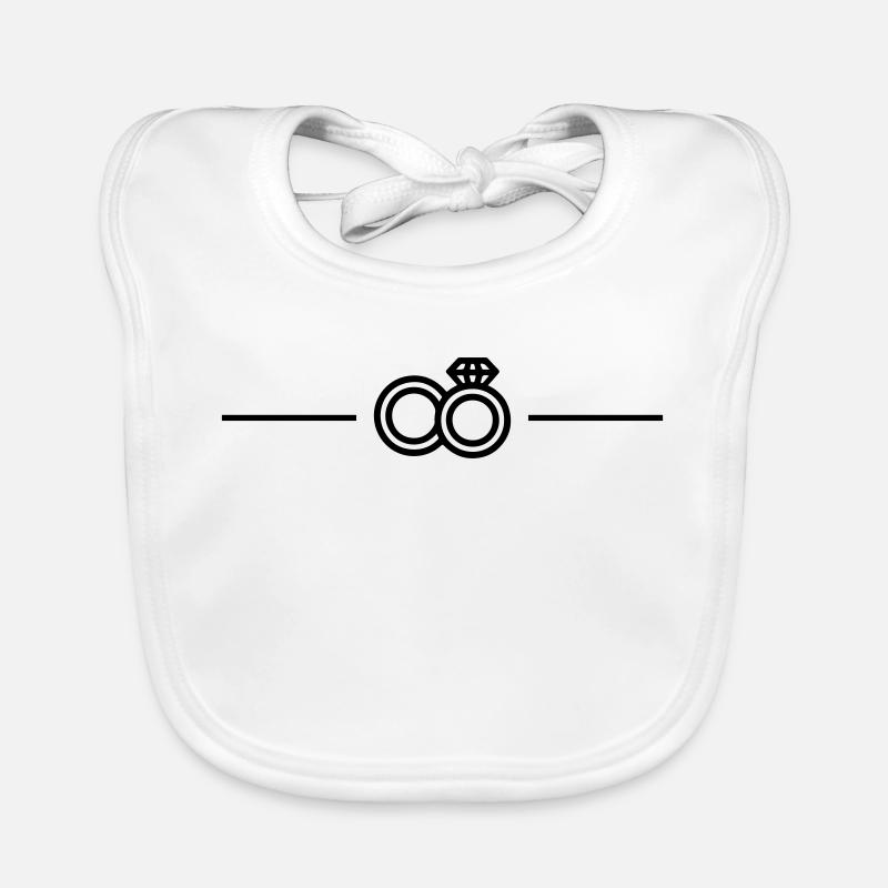 Wedding rings Organic Baby Bibs