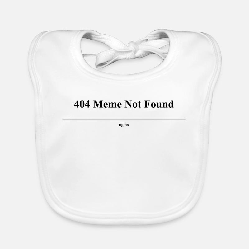 404 Meme Not Found Organic Baby Bibs