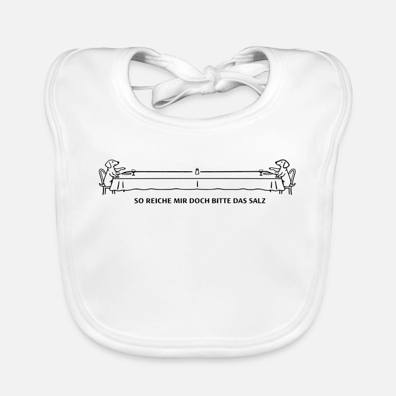 Salt Rich Slapstick Dachshund Long Table Organic Baby Bibs