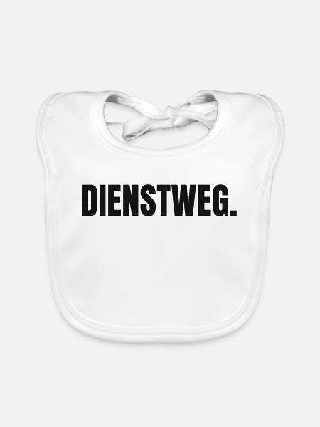 Dienstweg Shirt hell - Behörde Amt Bürokratie - Baby Bio-Lätzchen - Weiß - Vorne