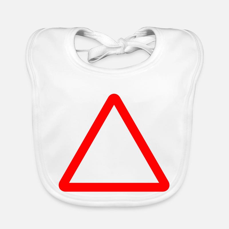 Triangle Warning Sign Organic Baby Bibs