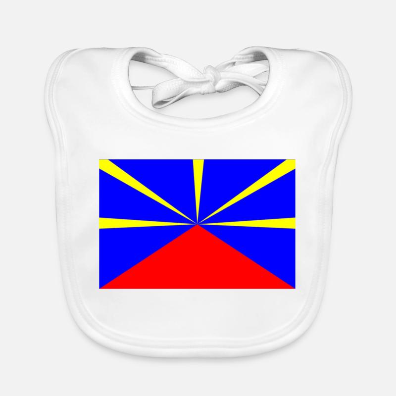 Drapeau de la Réunion Bavoir bio Bébé