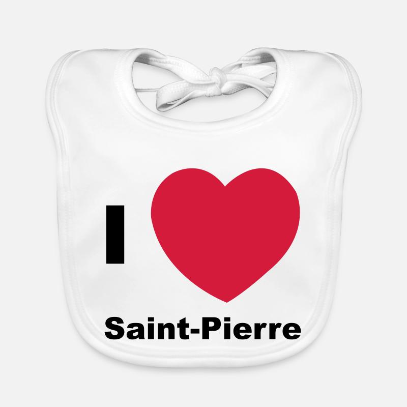 Ich liebe Saint Pierre Baby Bio-Lätzchen