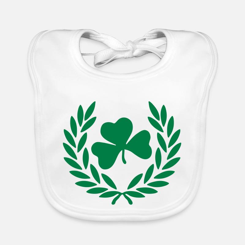 fleur de trèfle couronne Bavoir bio Bébé