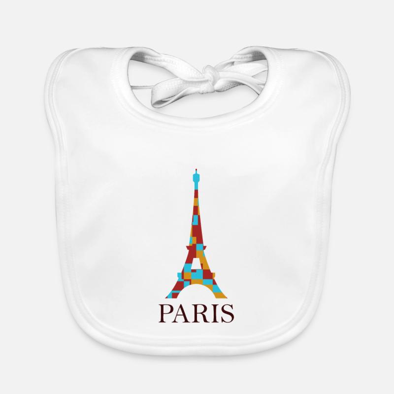 Eiffel Tower Organic Baby Bibs