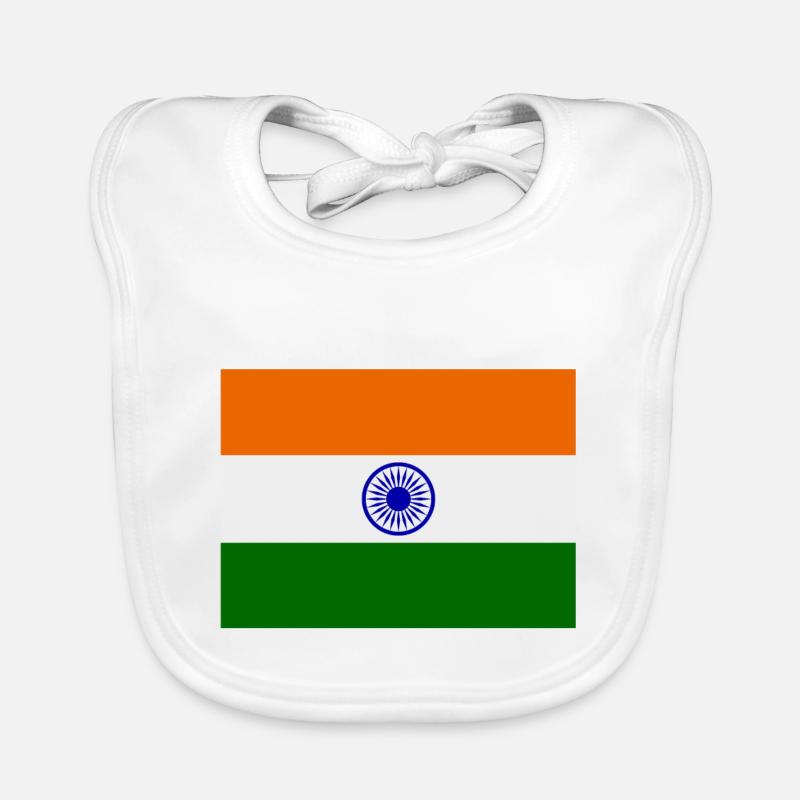 drapeau de l'inde Bavoir bio Bébé