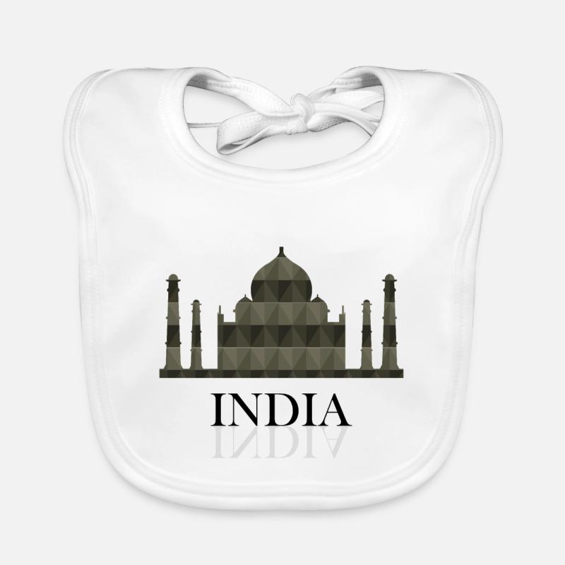 taj mahal - Bavoir bio Bébé - blanc
