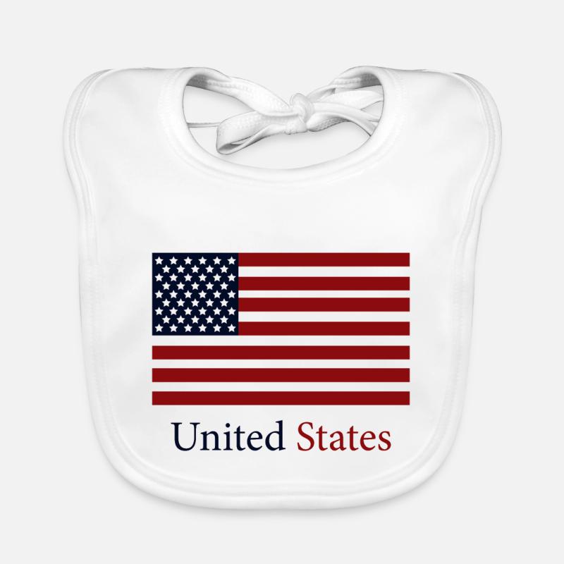 drapeau des États-Unis Bavoir bio Bébé