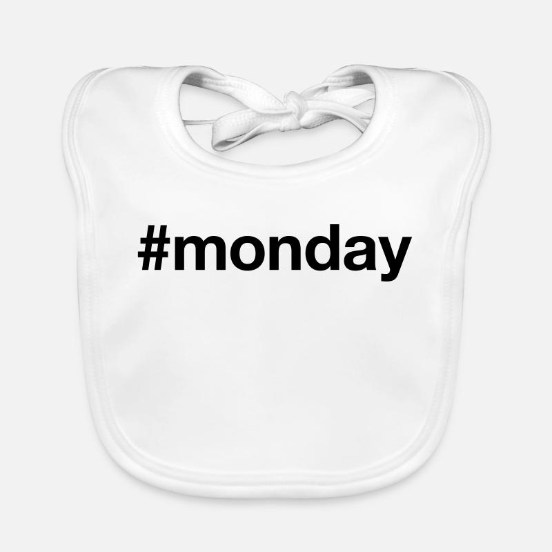 MONDAY Hashtag monday Organic Baby Bibs