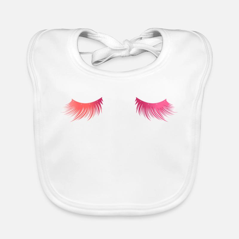 Long beautiful eyelashes - gift Organic Baby Bibs