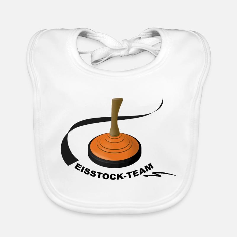 2018 EISSTOCK TEAM01 - Baby Bio-Lätzchen - Weiß