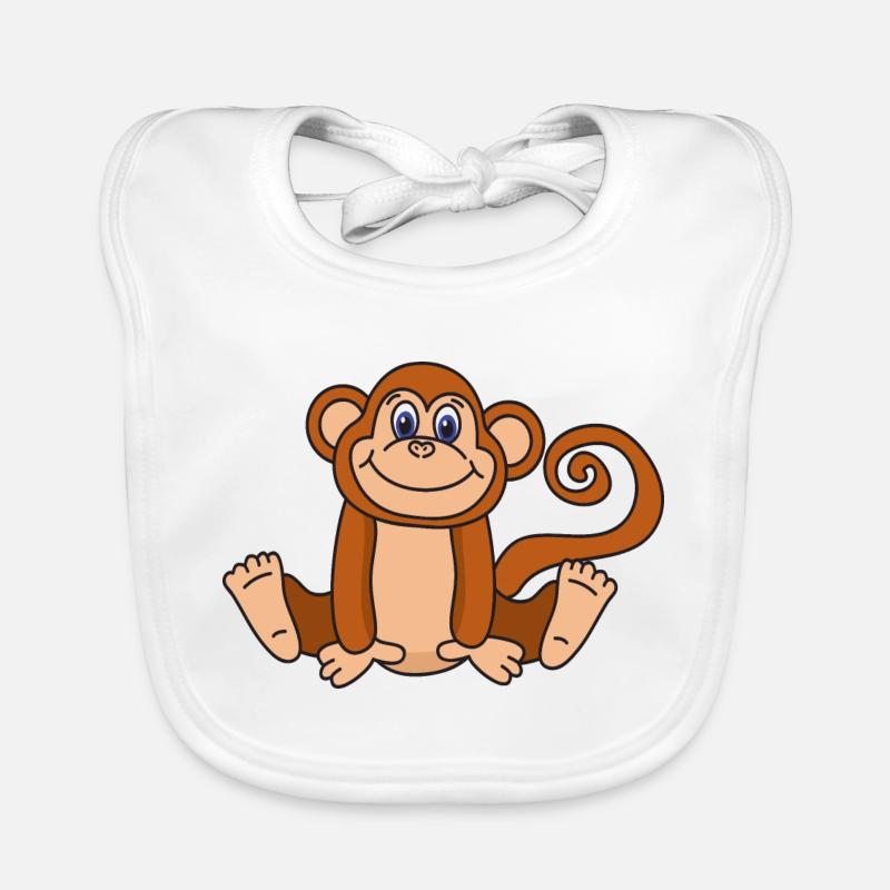 Singe cool mignon drôle Bavoir bio Bébé