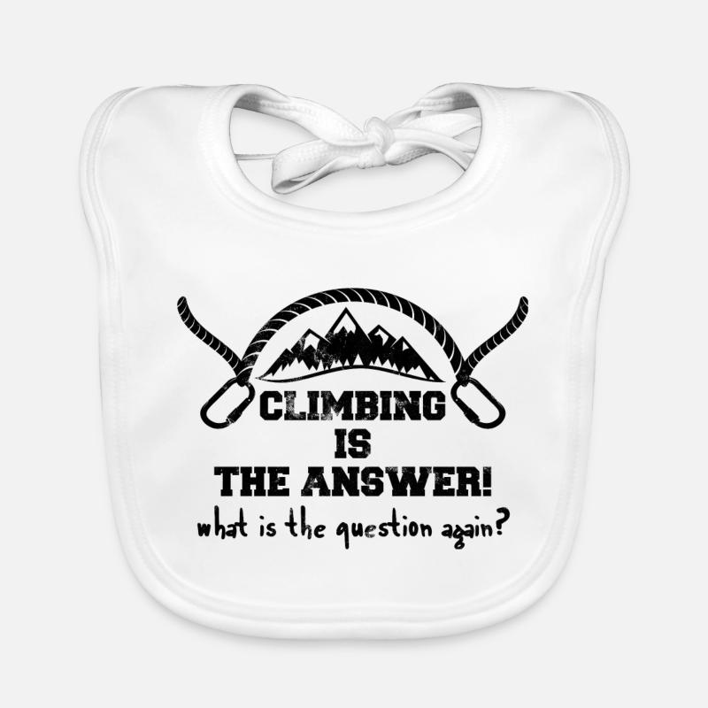 Klettern - Bergsteiger - Geschenkidee Baby Bio-Lätzchen