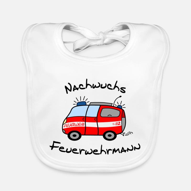 nachwuchs_feuerwehrmann Baby Bio-Lätzchen
