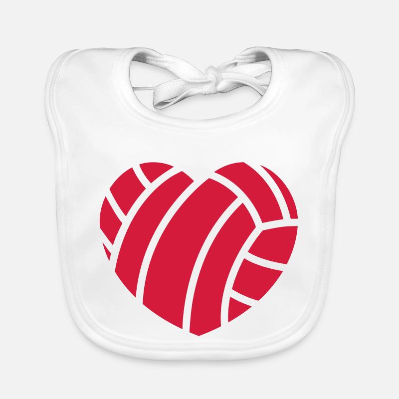 volleyball - Baby Bio-Lätzchen - Weiß