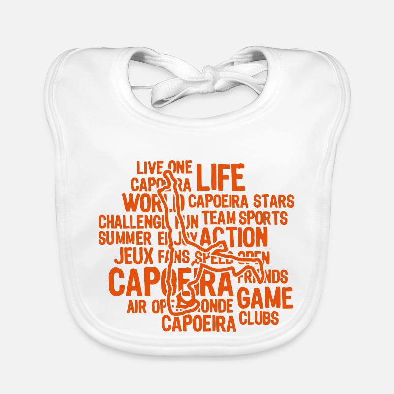 capoeira text words Organic Baby Bibs