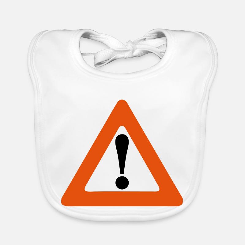 panneau danger icone exclamation triangle Bavoir bio Bébé