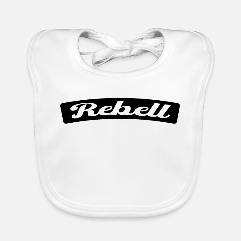 rebelle - Bavoir bio Bébé - blanc