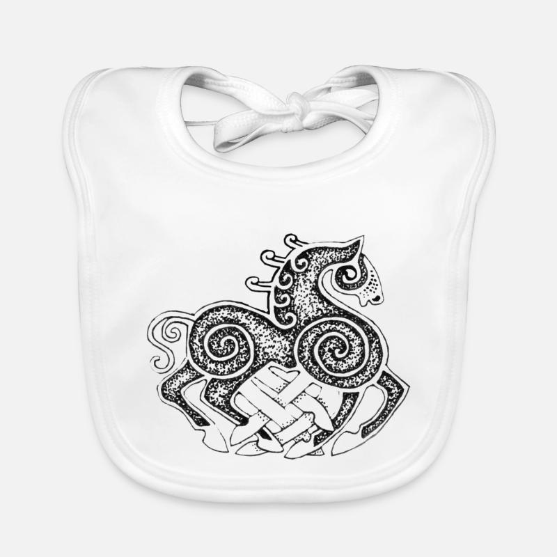 Dotwork Sleipnir Baby Bio-Lätzchen