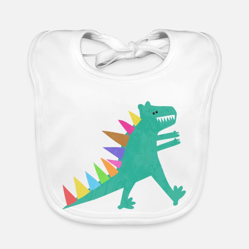 Mignon Vert T Rex Dinosaure Bavoir bio Bébé