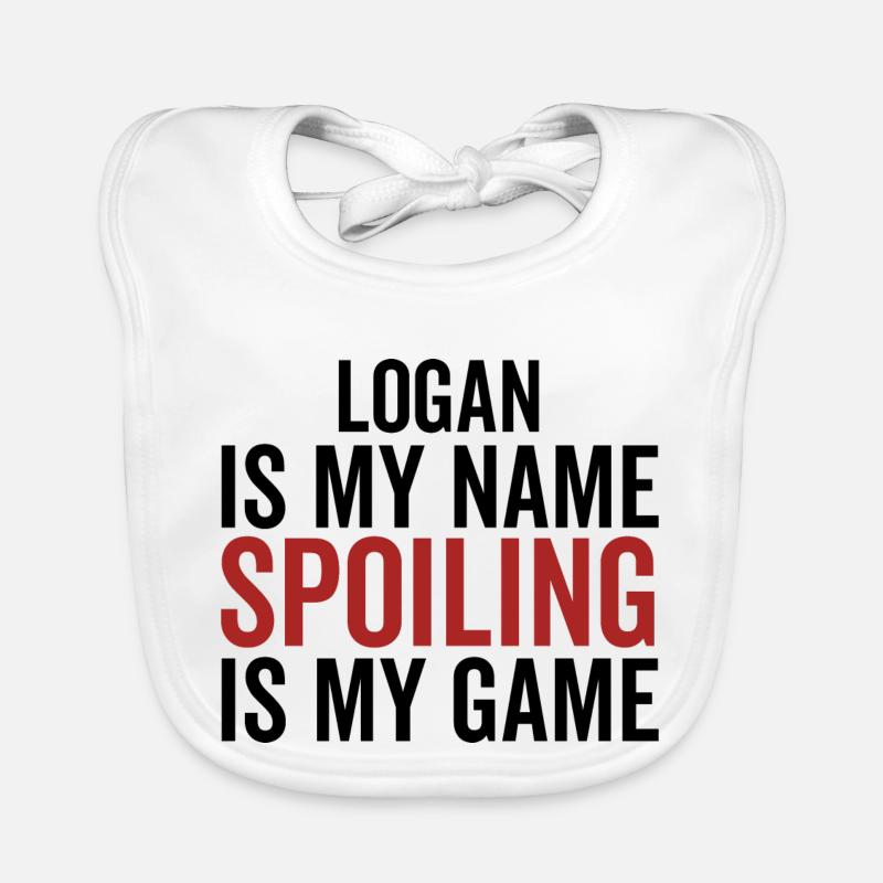 Logan est mon nom Spoiling est mon jeu Bavoir bio Bébé