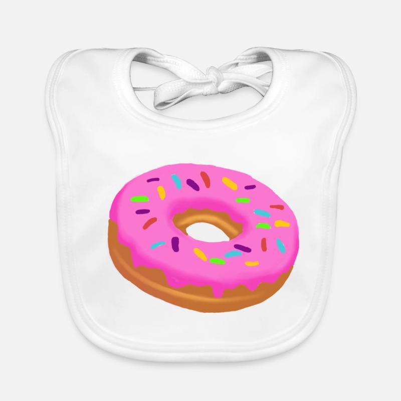 Pink donut with sprinkles Organic Baby Bibs