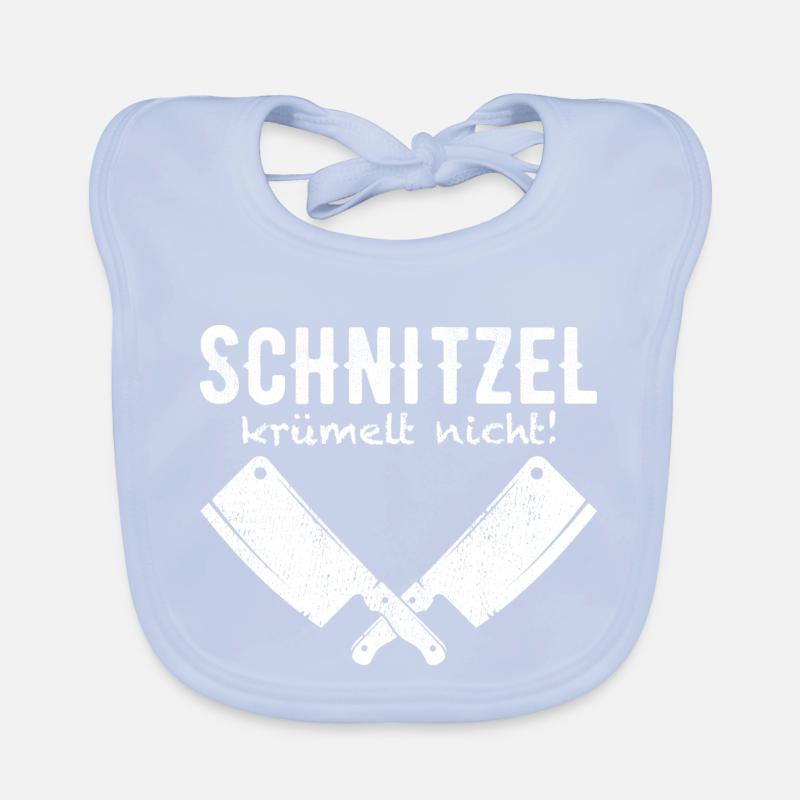 anti vegan Schnitzel Fleisch Geschenk Baby Bio-Lätzchen