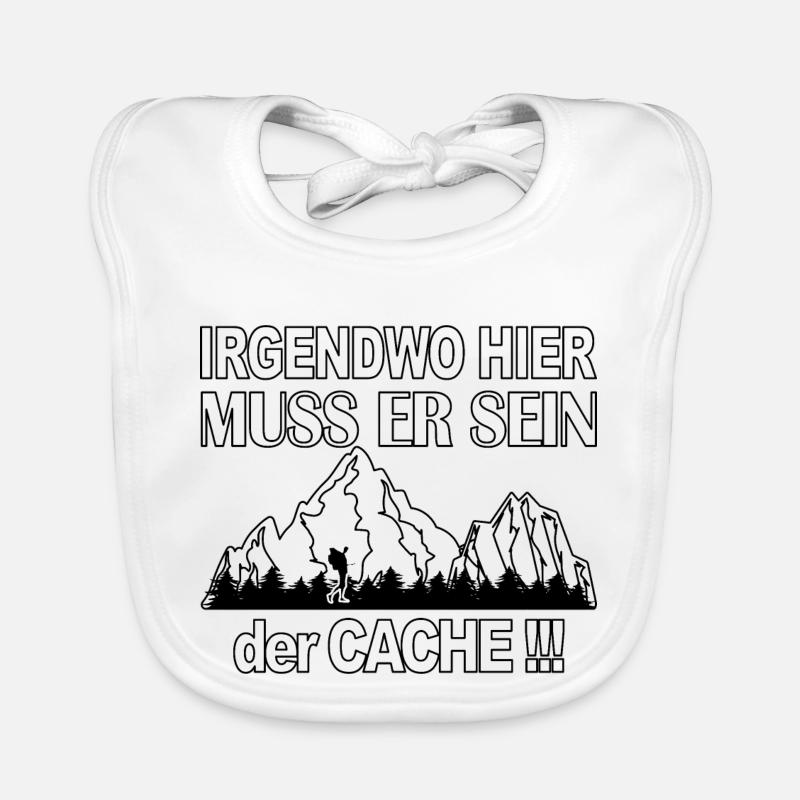 Quelque part, ce doit être la géocache - Bavoir bio Bébé - blanc