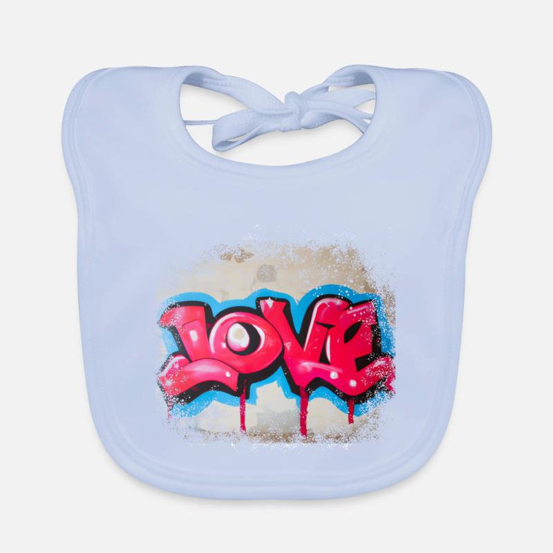 Amour graffiti Bavoir bio Bébé