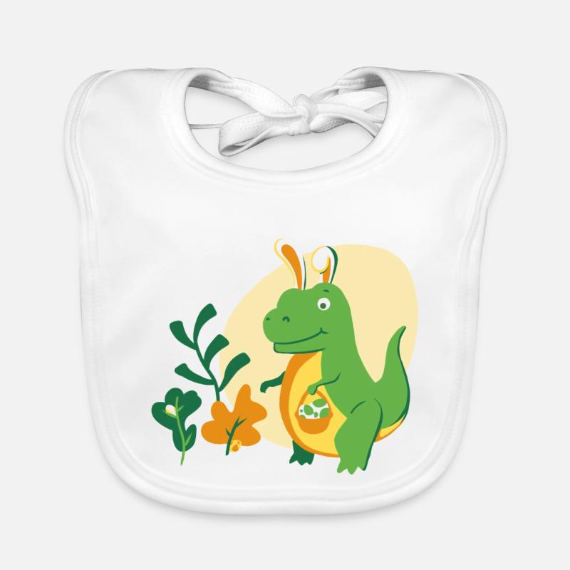 Easter Bunny T-Rex Organic Baby Bibs