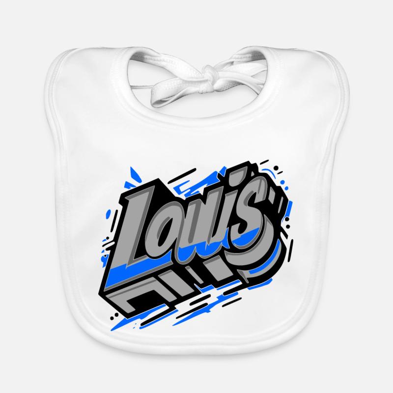 Louis Name Vorname Junge Graffiti Baby Bio-Lätzchen
