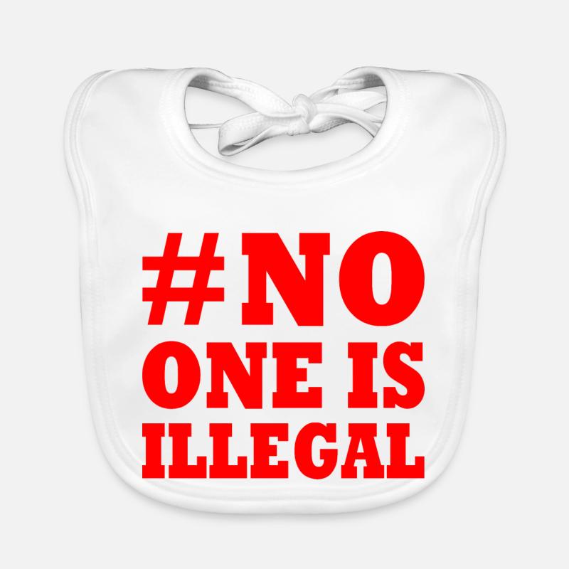 No one is illegal Organic Baby Bibs