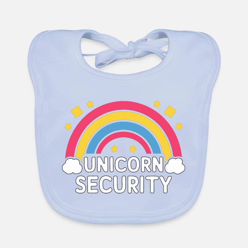 Sécurité des licornes Devise de la licorne Sécurité des licornes Bavoir bio Bébé
