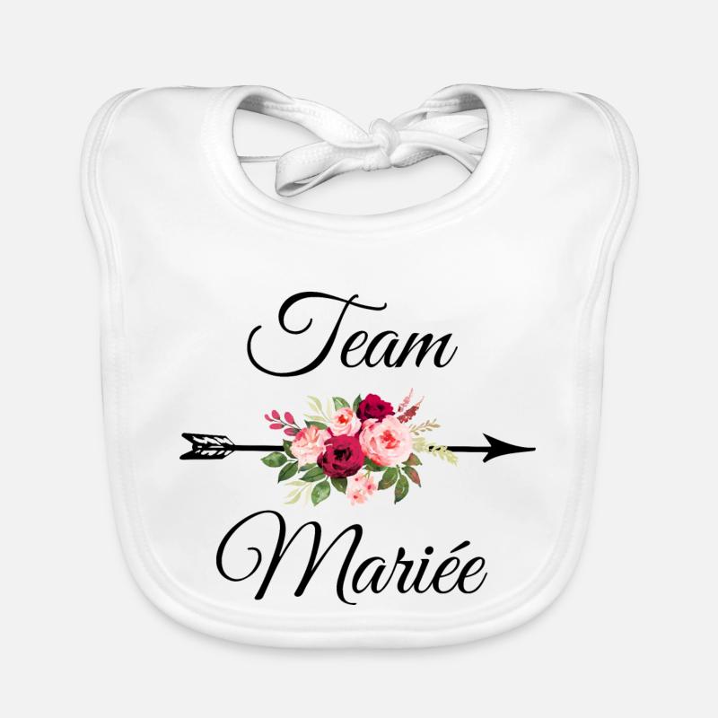 Team La mariée bouquet de fleurs flèche Bavoir bio Bébé