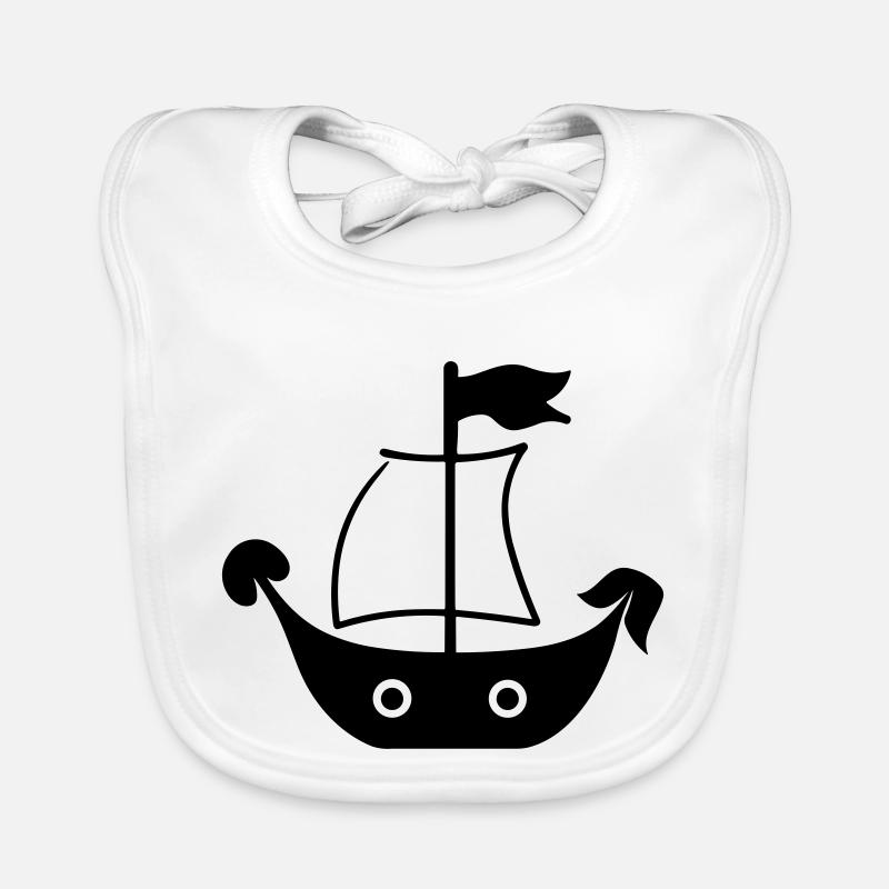 Piratenschiff Baby Bio-Lätzchen