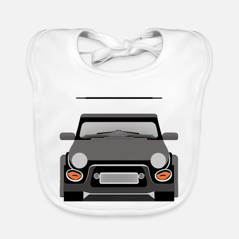 Minimalistisches Auto frontal Baby Bio-Lätzchen