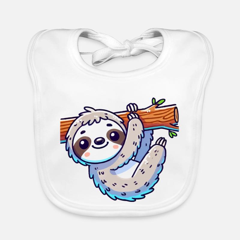 sloth Organic Baby Bibs