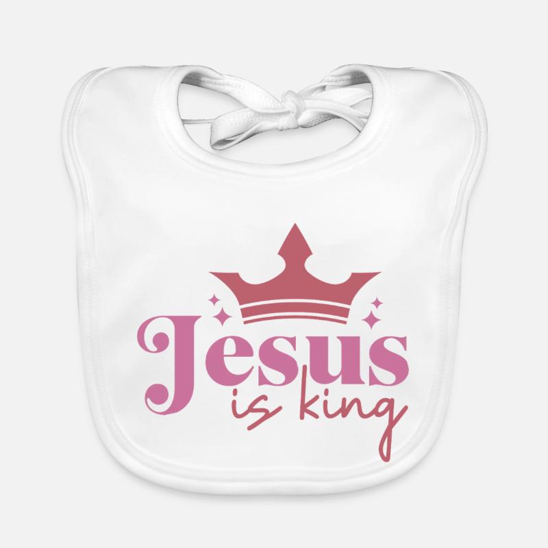 Jesus is king Baby Bio-Lätzchen