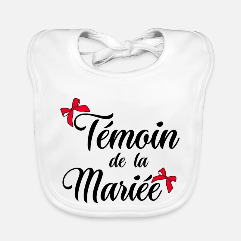 Témoin de la mariée noeud Bavoir bio Bébé