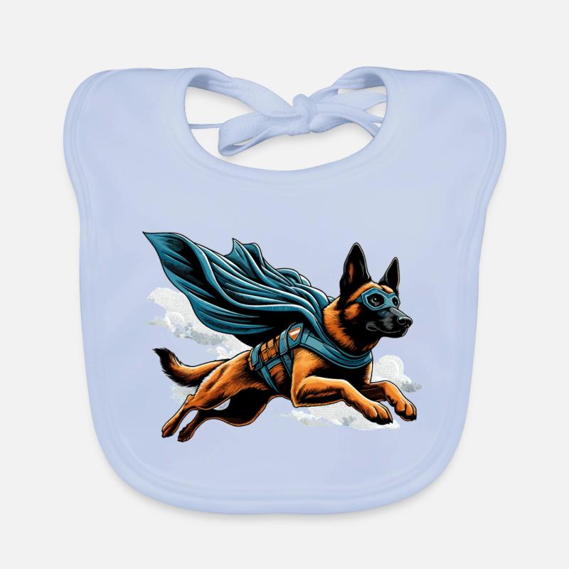 Super Hund Belgischer Schäferhund Cape Geschenk Baby Bio-Lätzchen