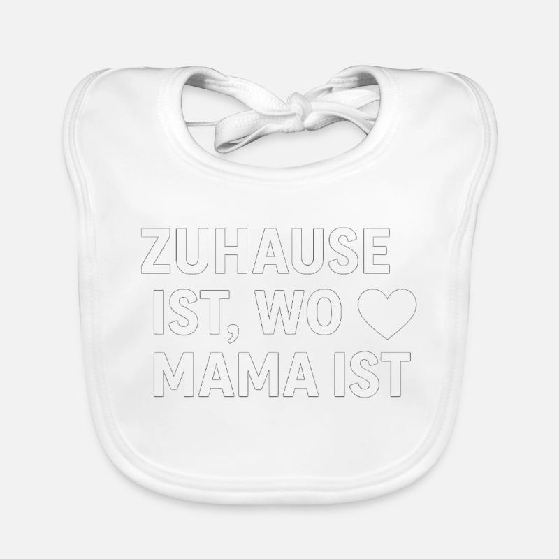Home is where mom is – Loving mom logo Organic Baby Bibs