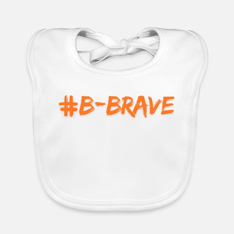 #B-Brave print Organic Baby Bibs