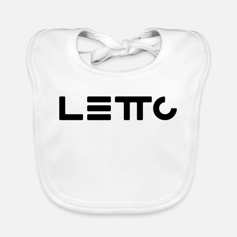 LeTTo Logo classique - Bavoir bio Bébé - blanc