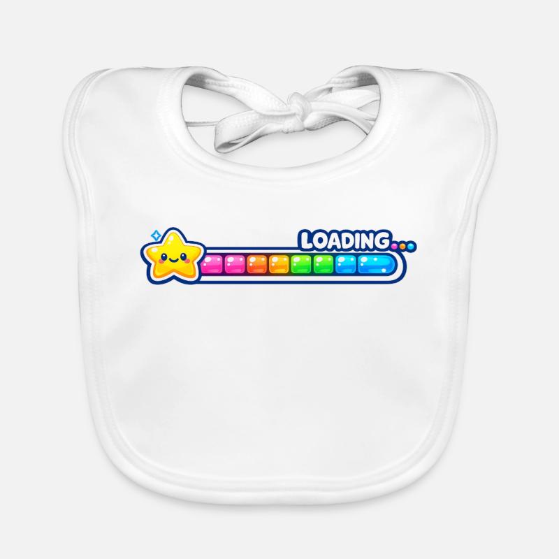 loading gamer level Baby Bio-Lätzchen
