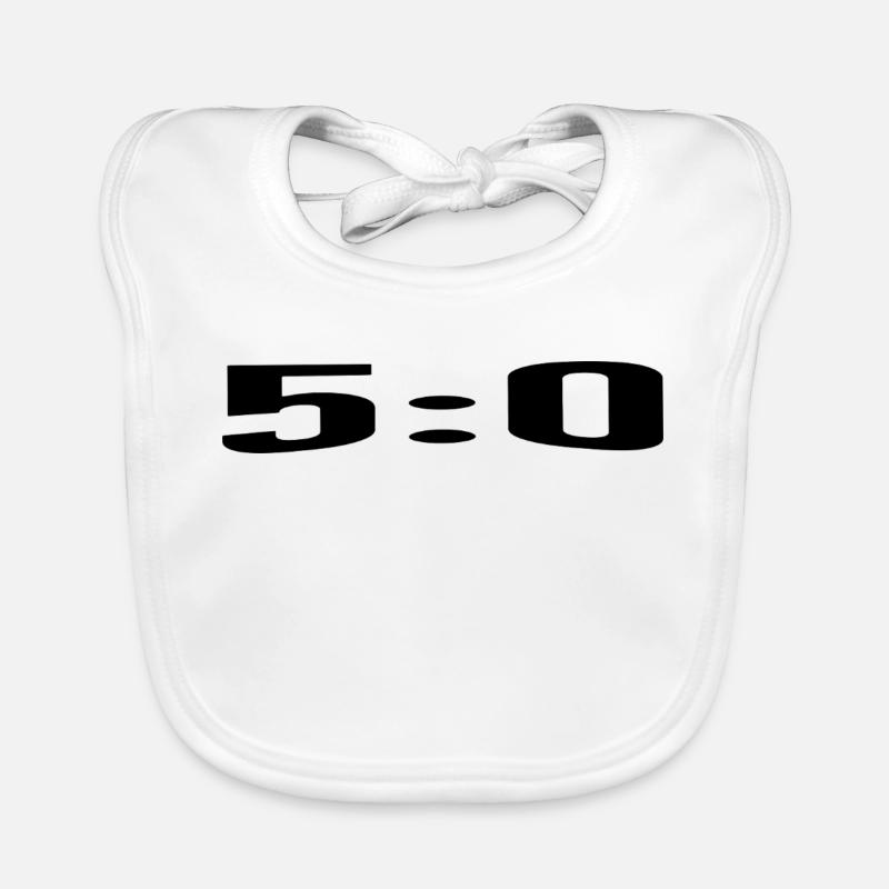 5:0, un score parfait - Bavoir bio Bébé - blanc