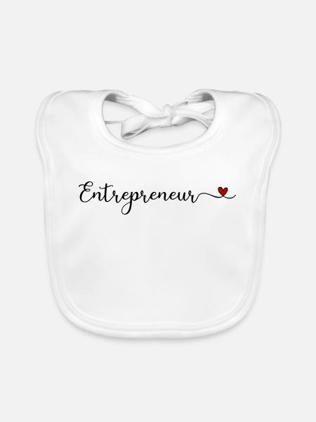 Unternehmer - Baby Bio-Lätzchen - Weiß - Vorne