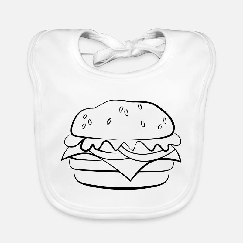 Burger Zeichnung Baby Bio-Lätzchen
